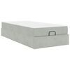vidaXL Cadre de lit avec matelas 2 pcs Gris clair Velours