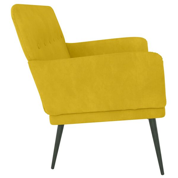 vidaXL Banc Jaune 108x79x79 cm Velours