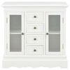 vidaXL Buffet blanc 70x28x70 cm bois de pin massif