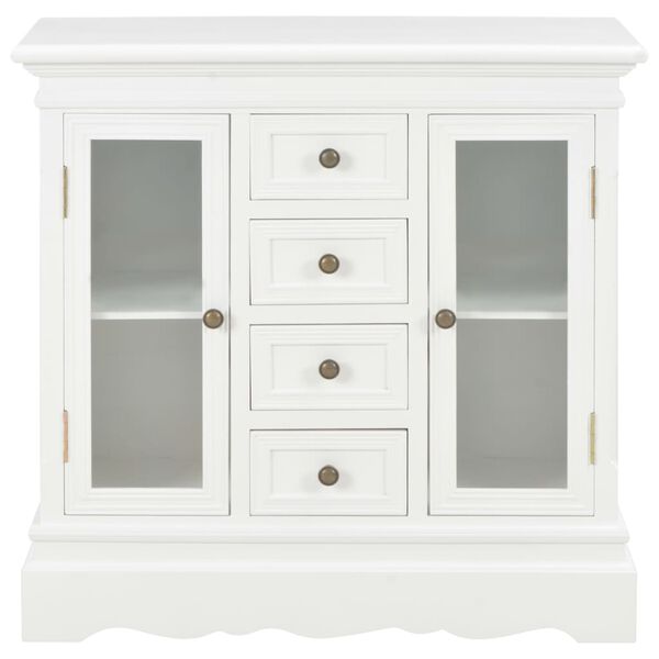 vidaXL Buffet blanc 70x28x70 cm bois de pin massif