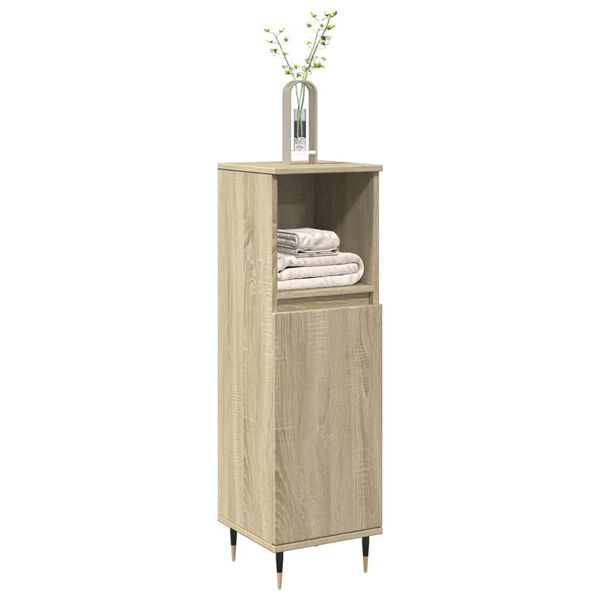 vidaXL Armoire salle de bain ch&ecirc;ne sonoma 30x30x100 cm