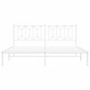 vidaXL Cadre de lit m&eacute;tal sans matelas et t&ecirc;te de lit blanc 183x213 cm