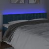 vidaXL T&ecirc;te de lit &agrave; LED Bleu fonc&eacute; 200x5x78/88 cm Velours