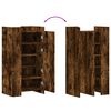 vidaXL Armoire à chaussures chêne fumé 52x37,5x100cm bois d'ingénierie