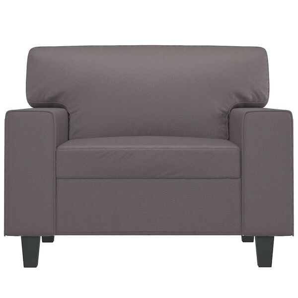 vidaXL Fauteuil Gris 60 cm Similicuir