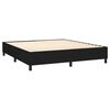 vidaXL Sommier &agrave; lattes de lit matelas et LED Noir 180x200 cm Tissu