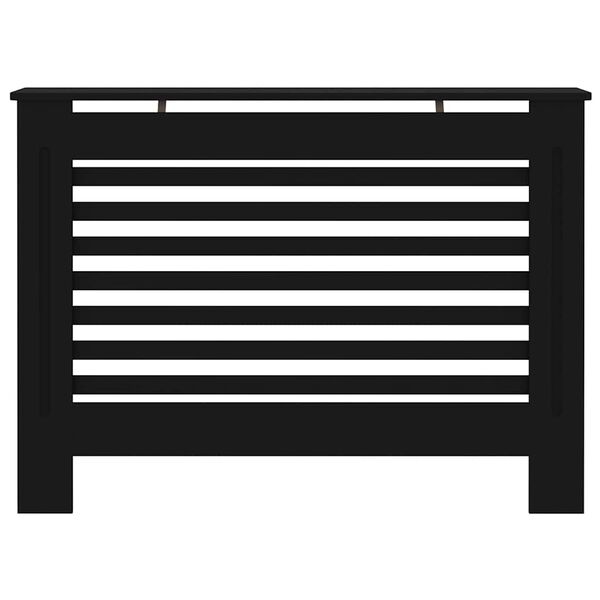 vidaXL Cache-radiateur noir 112x19x81,5 cm MDF