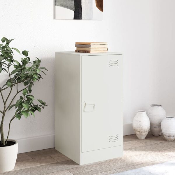 vidaXL Buffet blanc 34,5x39x73 cm acier