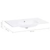 vidaXL Lavabo encastr&eacute; 900x460x105 mm SMC Blanc