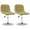 vidaXL Chaises pivotantes &agrave; manger lot de 2 vert tissu