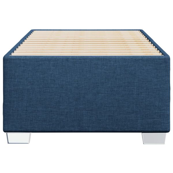 vidaXL Cadre de lit sans matelas bleu 100x200 cm tissu