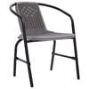 vidaXL Chaises de jardin lot de 8 Rotin plastique et acier 110 kg