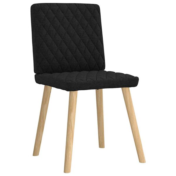 vidaXL Chaises à manger lot de 4 noir tissu