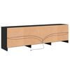 vidaXL Unites TV 2 pcs Ch&ecirc;ne noir 180 x 34 x 50 cm Bois d'ing&eacute;nierie