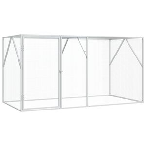 vidaXL Cage pour oiseaux Argent&eacute; 208 x 102 x 108 cm