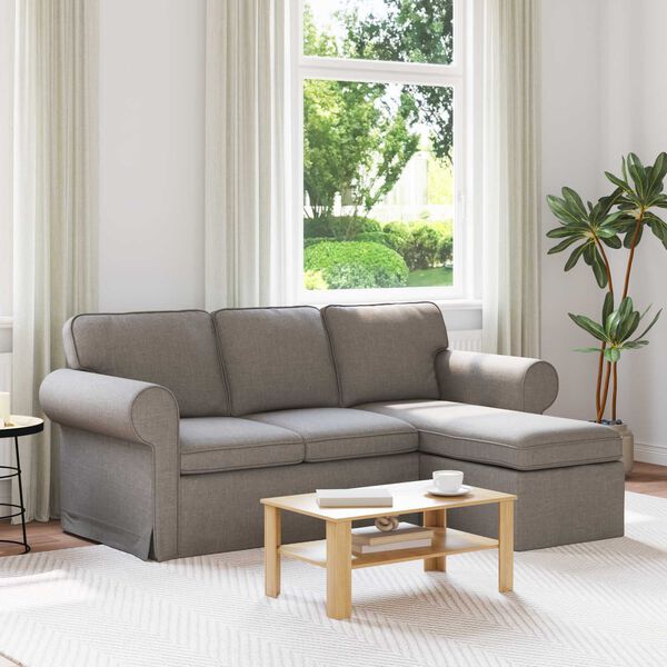 vidaXL Canap&eacute; 160cm Taupe M&eacute;tал