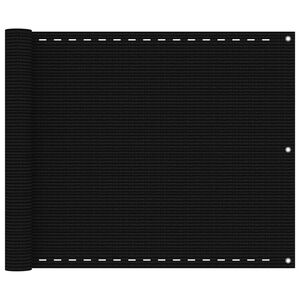 vidaXL &Eacute;cran de balcon Noir 75x300 cm PEHD