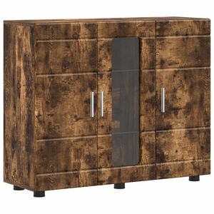 vidaXL Cabinet en Bois Ch&ecirc;ne fum&eacute; Bois d'ing&eacute;nierie