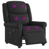 vidaXL Fauteuil massage inclinable &eacute;lectrique noir brillant similicuir