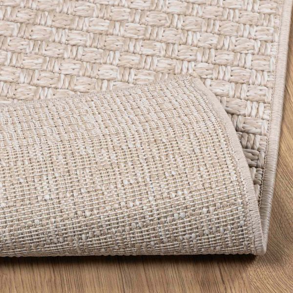 vidaXL Tapis de surface Carr&eacute; Cr&egrave;me 120 x 120 cm