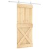 vidaXL Porte coulissante et kit de quincaillerie 85x210 cm pin massif