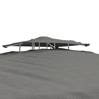 vidaXL Belvédère à double toit anthracite 3x3x2,68 m tissu