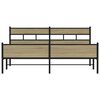 vidaXL Cadre de lit en métal sans matelas chêne sonoma 183x213 cm