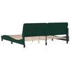vidaXL Cadre de lit sans matelas vert foncé 200x200 cm velours