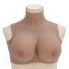 vidaXL Plastron en silicone marron p&acirc;le coupe H
