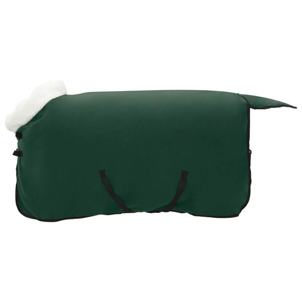 vidaXL Couverture &Eacute;quine Vert fonc&eacute; complet 115 cm Fleece polaire