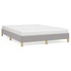 vidaXL Cadre de lit sans matelas gris clair 140x190 cm tissu