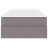 vidaXL Lit avec rangement et matelas Taupe 90 x 200 cm Polyester