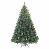 vidaXL Sapin de No&euml;l artificiel &agrave; branches pliantes, duveteux de neige