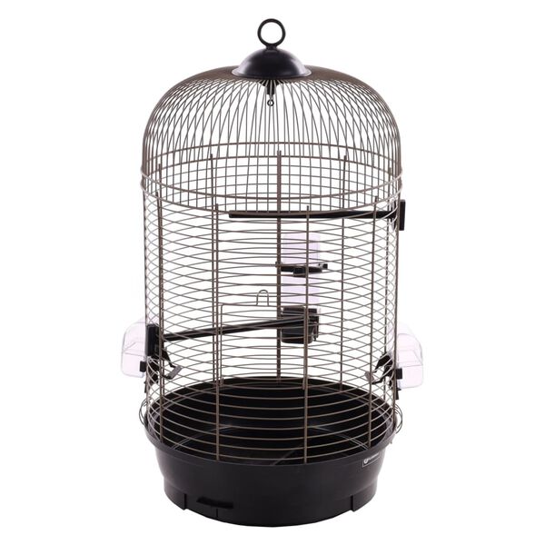 FLAMINGO Cage &agrave; perruches Sanna 2 35x35x67 cm Taupe m&eacute;tallique