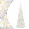 vidaXL Sapin de No&euml;l artificiel escamotable 50 LED blanc 120 cm