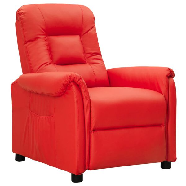 vidaXL Fauteuil Rouge Similicuir