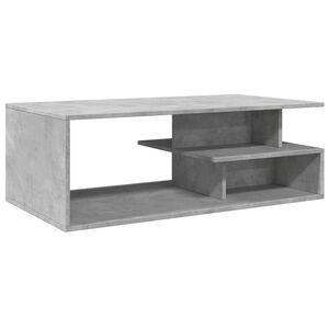 vidaXL Table basse gris b&eacute;ton 102x55x35 cm bois d'ing&eacute;nierie