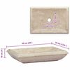 vidaXL Lavabo Crème 50x35x10 cm Marbre