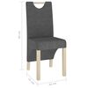 vidaXL Chaises &agrave; manger lot de 4 gris fonc&eacute; tissu