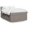 vidaXL Sommier &agrave; lattes de lit avec matelas Taupe 160x200 cm Tissu