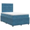 vidaXL Lit boxspring avec matelas Bleu 120 x 200 cm Velours