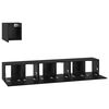 vidaXL Ensemble meuble TV 4 pcs Chêne noir Bois d'ingénierie