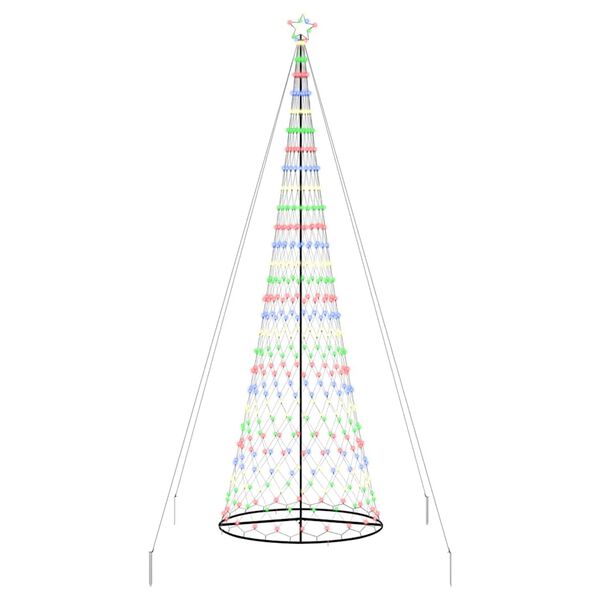 vidaXL Arbre de Noël LED Multicolore 160 x 160 x 500 cm Métal