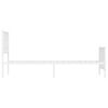 vidaXL Cadre de lit m&eacute;tal sans matelas et pied de lit blanc 100x190 cm