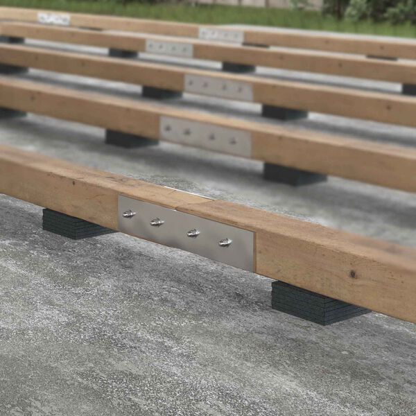 vidaXL Tapis de patio en granulat de caoutchouc Noir 9 x 9 x 0,6 cm