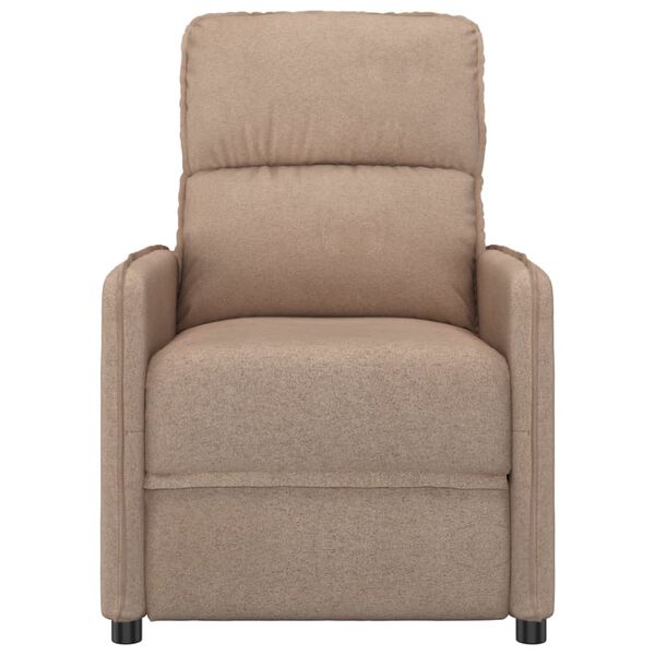 vidaXL Fauteuil de massage Taupe Tissu microfibre
