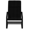 vidaXL Chaise de relaxation avec repose-pied Noir Tissu