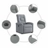 vidaXL Fauteuil inclinable &eacute;lectrique gris clair tissu