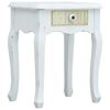 vidaXL Table de chevet Blanc 40x30x50,5 cm Bois