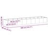 vidaXL Jardini&egrave;re rouill&eacute; 360x80x40 cm acier inoxydable